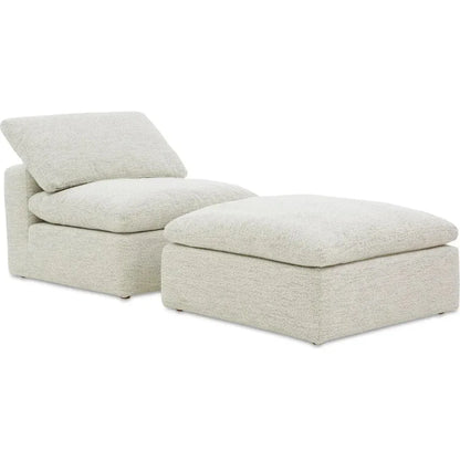 Terra Condo Performance Fabric Grey Slipper Chair-Modular Sofas-Moe's Home-LOOMLAN