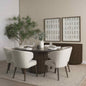 Terra Fluted Dining Table Set with Terra Sideboard