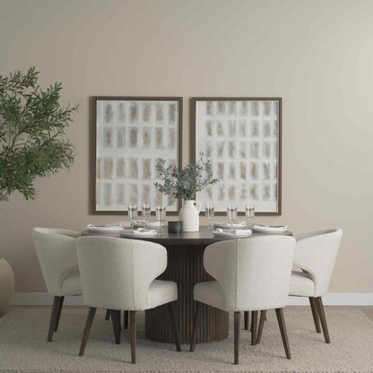 Terra Fluted Round Dining Table Set