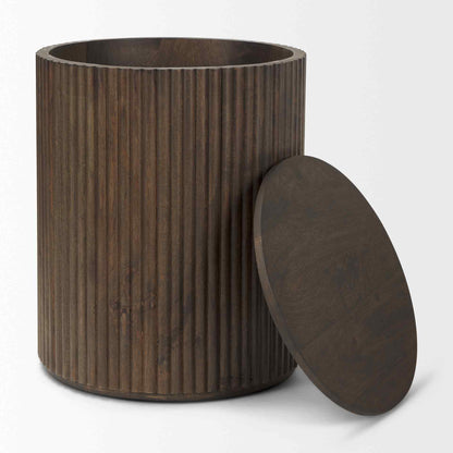 Terra Fluted Wooden Side Table