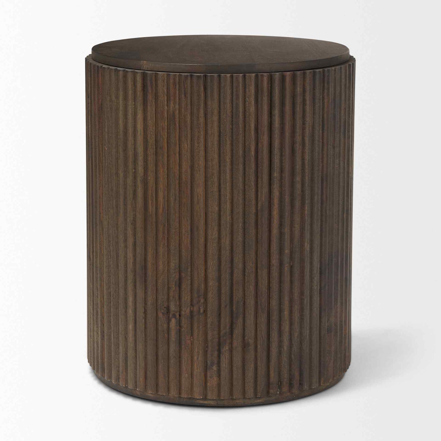 Terra Fluted Wooden Side Table