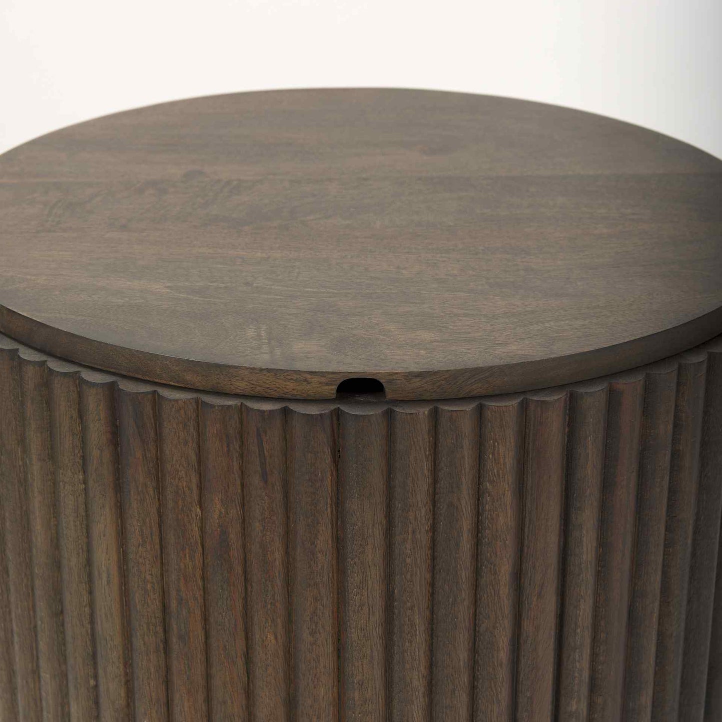 Terra Fluted Wooden Side Table