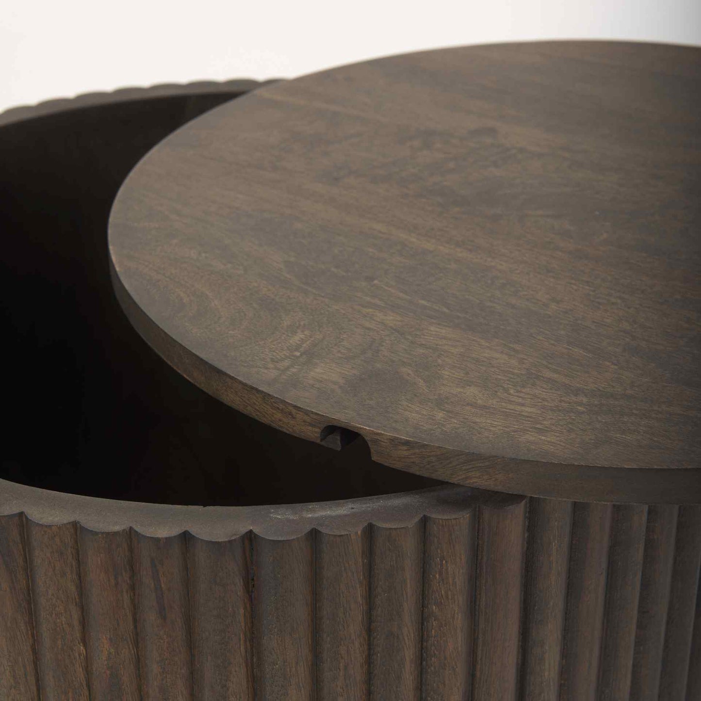 Terra Fluted Wooden Side Table