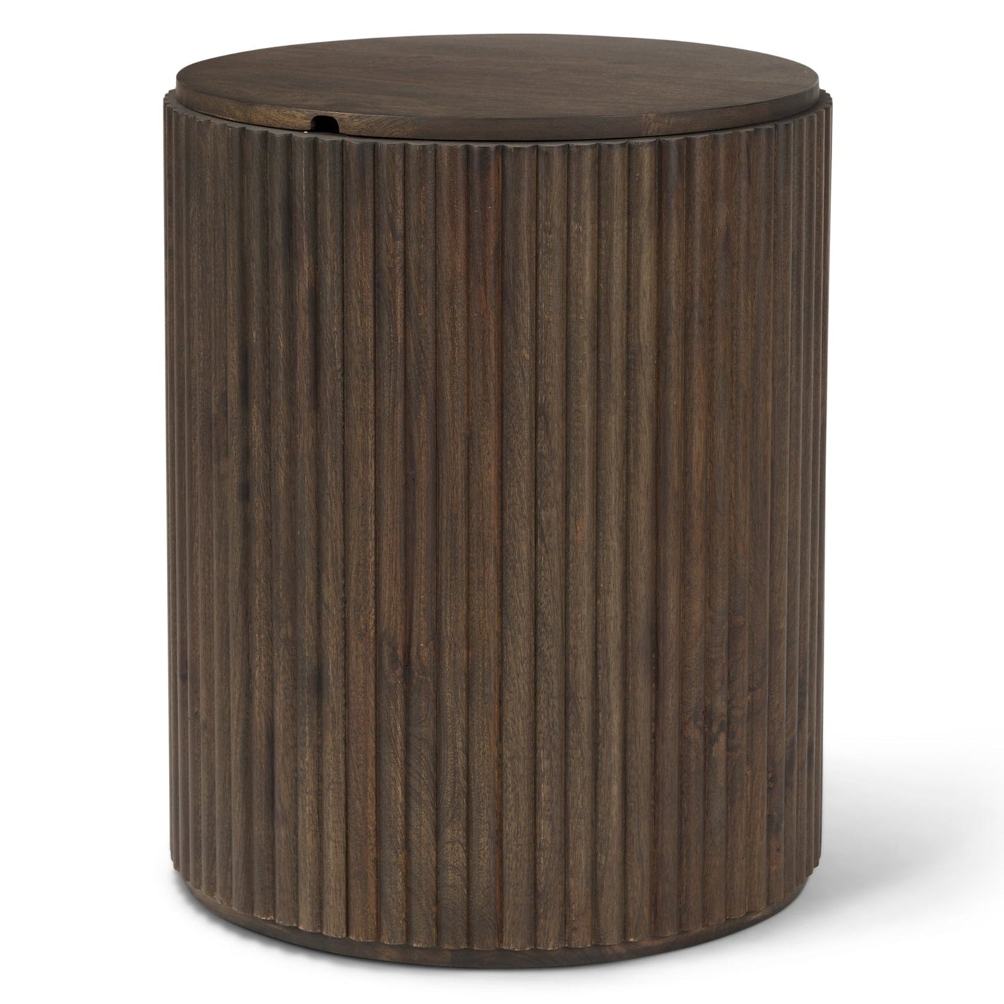 Terra Fluted Wooden Side Table