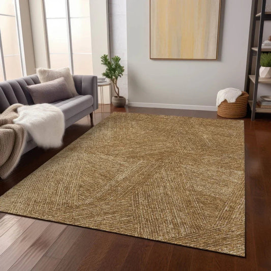 Terra Gold Washable Indoor-Outdoor Rug-Outdoor Rugs-LOOMLAN Rugs-LOOMLAN