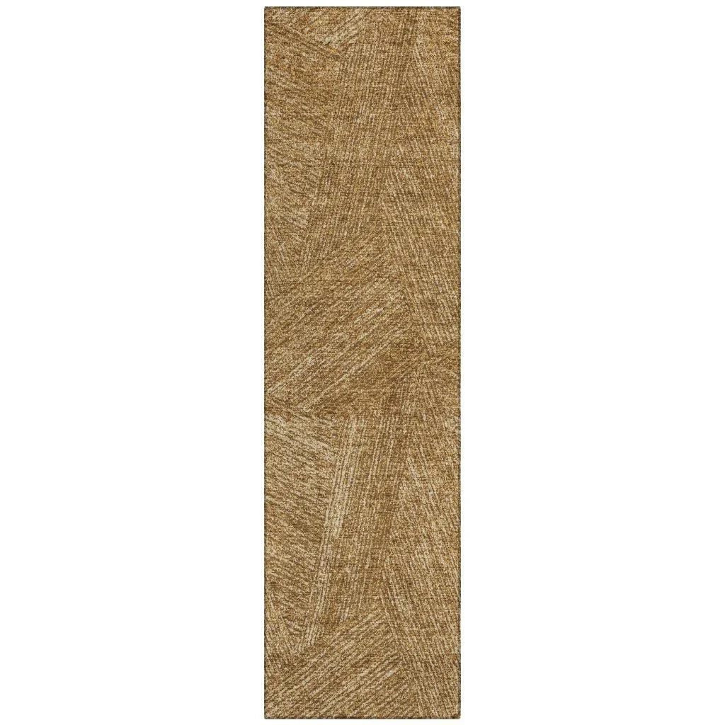 Terra Gold Washable Indoor-Outdoor Rug-Outdoor Rugs-LOOMLAN Rugs-2'3" x 7'6"-LOOMLAN