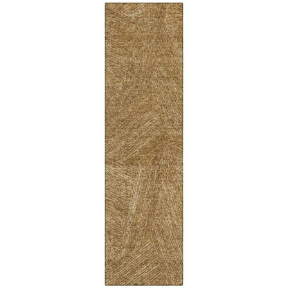 Terra Gold Washable Indoor-Outdoor Rug-Outdoor Rugs-LOOMLAN Rugs-2'3" x 7'6"-LOOMLAN