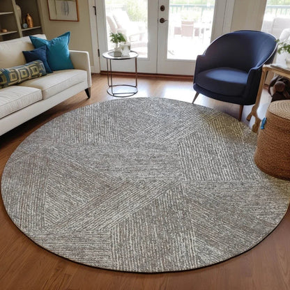 Terra Gray Washable Indoor-Outdoor Rug-Outdoor Rugs-LOOMLAN Rugs-LOOMLAN