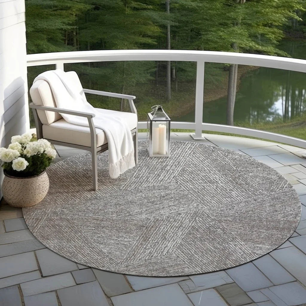 Terra Gray Washable Indoor-Outdoor Rug-Outdoor Rugs-LOOMLAN Rugs-LOOMLAN