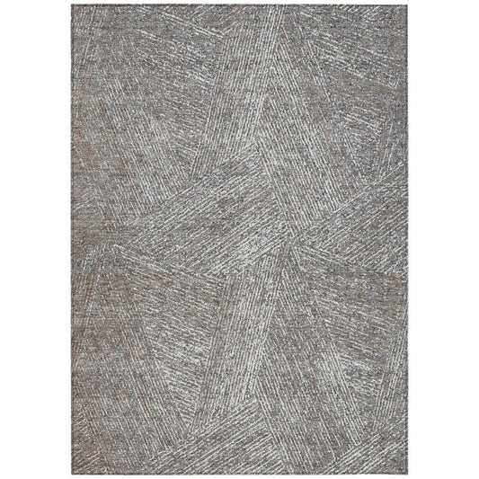 Terra Gray Washable Indoor-Outdoor Rug-Outdoor Rugs-LOOMLAN Rugs-2'6" x 3'10"-LOOMLAN