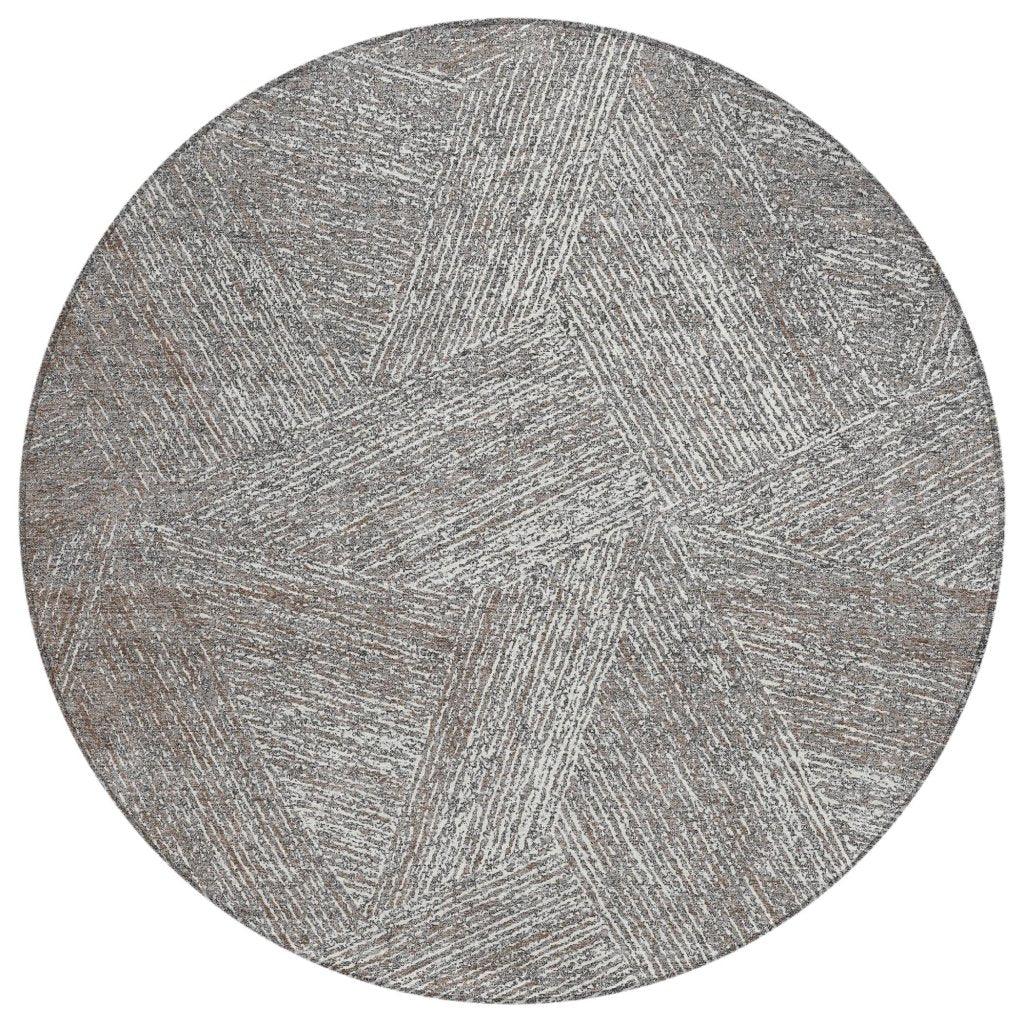 Terra Gray Washable Indoor-Outdoor Rug-Outdoor Rugs-LOOMLAN Rugs-8' x 8'-LOOMLAN