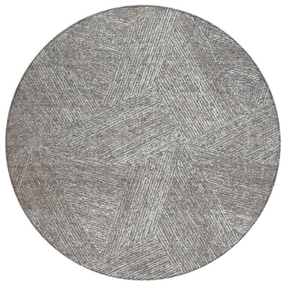 Terra Gray Washable Indoor-Outdoor Rug-Outdoor Rugs-LOOMLAN Rugs-8' x 8'-LOOMLAN