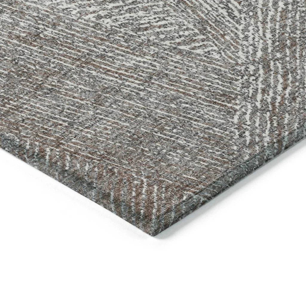 Terra Gray Washable Indoor-Outdoor Rug-Outdoor Rugs-LOOMLAN Rugs-LOOMLAN