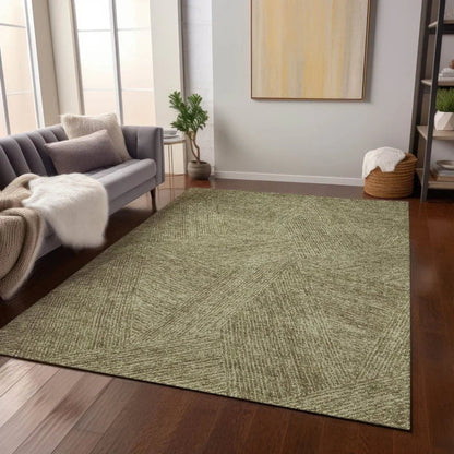 Terra Green Washable Indoor-Outdoor Rug-Outdoor Rugs-LOOMLAN Rugs-LOOMLAN