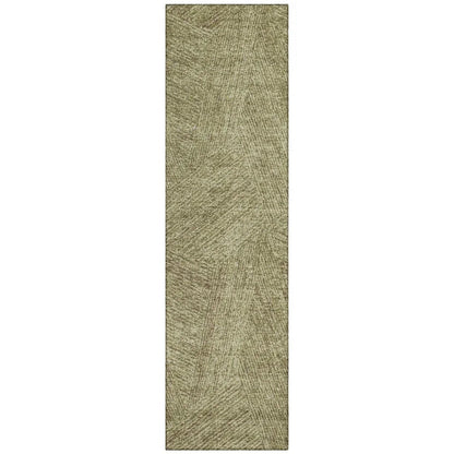Terra Green Washable Indoor-Outdoor Rug-Outdoor Rugs-LOOMLAN Rugs-2'3" x 7'6"-LOOMLAN