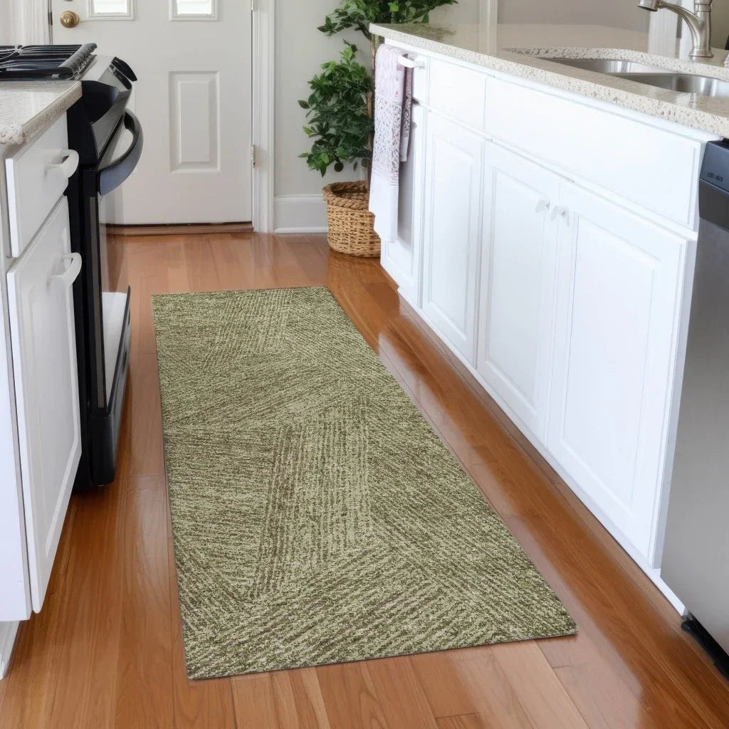 Terra Green Washable Indoor-Outdoor Rug-Outdoor Rugs-LOOMLAN Rugs-LOOMLAN