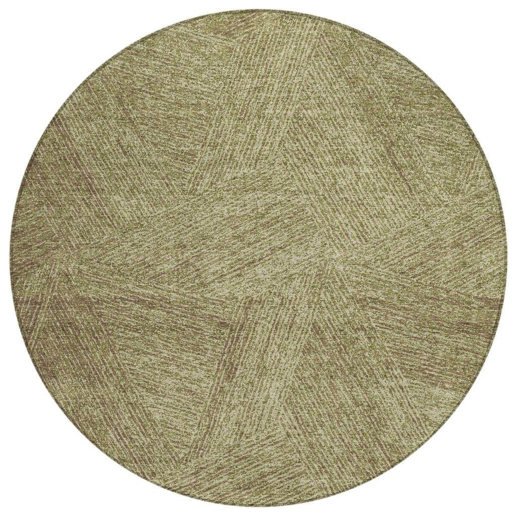 Terra Green Washable Indoor-Outdoor Rug-Outdoor Rugs-LOOMLAN Rugs-8' x 8'-LOOMLAN