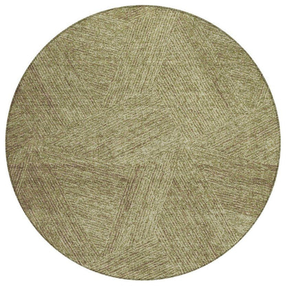 Terra Green Washable Indoor-Outdoor Rug-Outdoor Rugs-LOOMLAN Rugs-8' x 8'-LOOMLAN