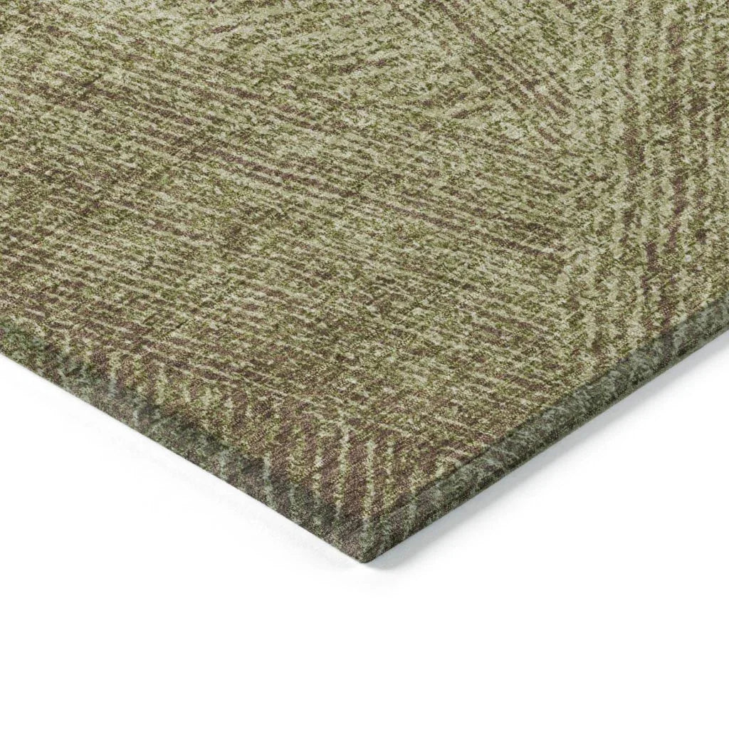 Terra Green Washable Indoor-Outdoor Rug-Outdoor Rugs-LOOMLAN Rugs-LOOMLAN