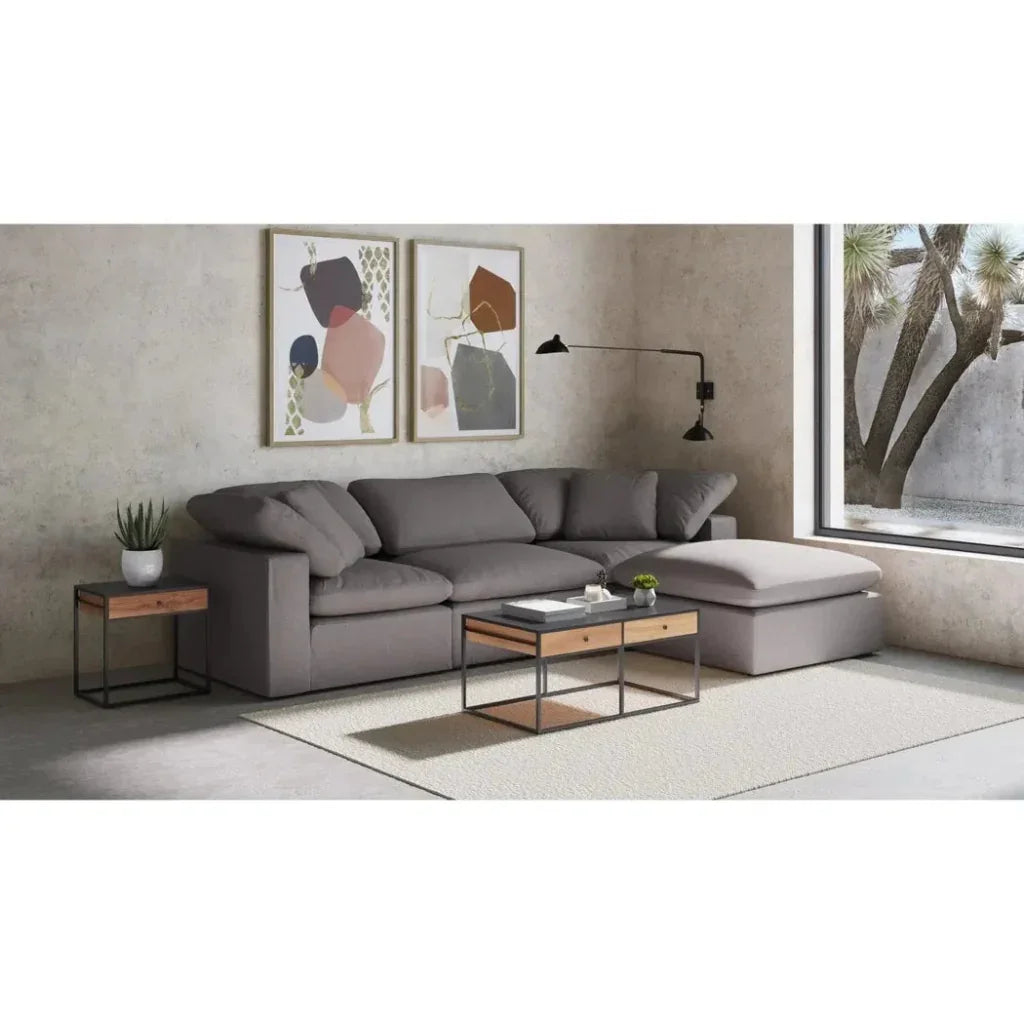 Terra Grey Stain Resistant Modular Slipper Chair-Modular Components-Moe's Home-LOOMLAN