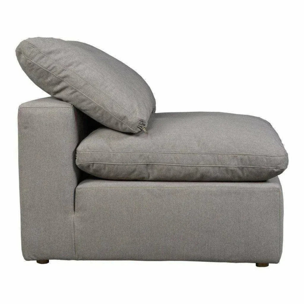 Terra Grey Stain Resistant Modular Slipper Chair-Modular Components-Moe's Home-LOOMLAN