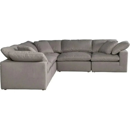 Terra Grey Stain Resistant Modular Slipper Chair-Modular Components-Moe's Home-LOOMLAN