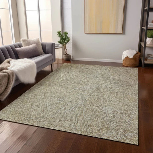 Terra Ivory Washable Indoor-Outdoor Rug-Outdoor Rugs-LOOMLAN Rugs-LOOMLAN