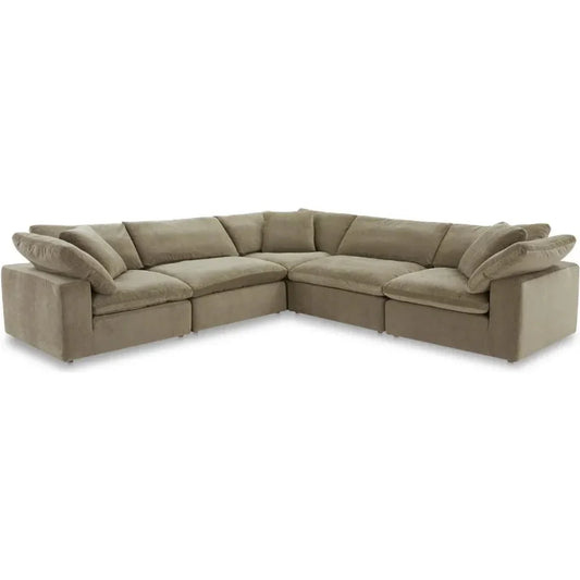 Terra L-Shaped Performance Fabric Modular Sectional-Modular Sofas-Moe's Home-LOOMLAN