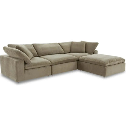 Terra Lounge Performance Fabric Green Modular Sectional-Modular Sofas-Moe's Home-LOOMLAN