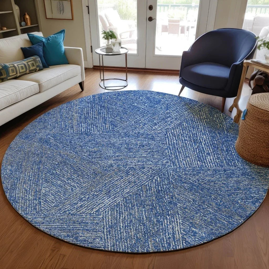 Terra Navy Washable Indoor-Outdoor Rug-Outdoor Rugs-LOOMLAN Rugs-LOOMLAN