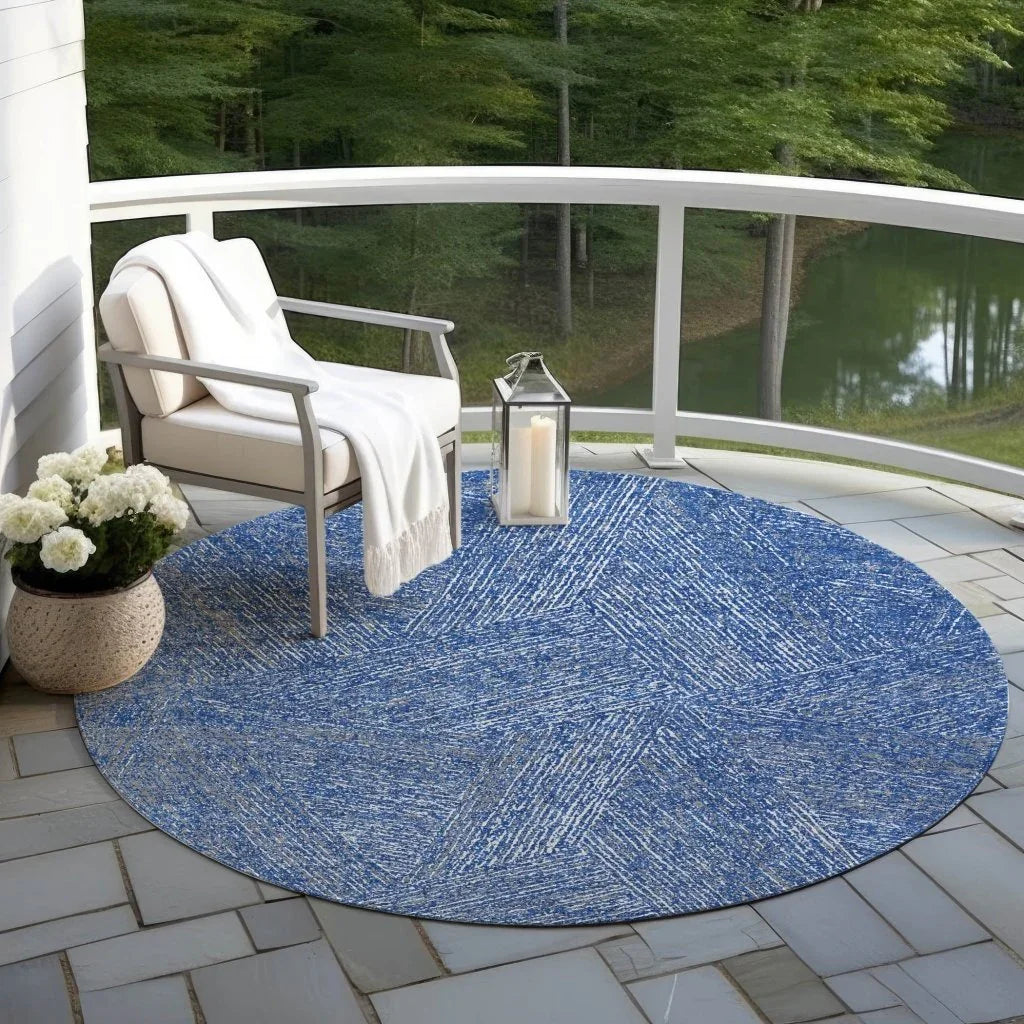 Terra Navy Washable Indoor-Outdoor Rug-Outdoor Rugs-LOOMLAN Rugs-LOOMLAN