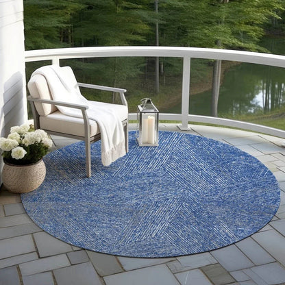 Terra Navy Washable Indoor-Outdoor Rug-Outdoor Rugs-LOOMLAN Rugs-LOOMLAN