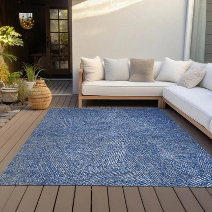 Terra Navy Washable Indoor-Outdoor Rug-Outdoor Rugs-LOOMLAN Rugs-LOOMLAN
