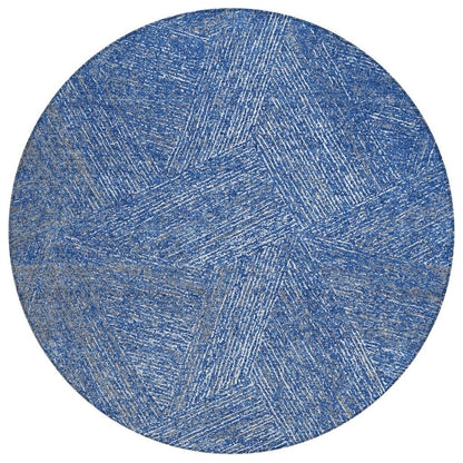 Terra Navy Washable Indoor-Outdoor Rug-Outdoor Rugs-LOOMLAN Rugs-8' x 8'-LOOMLAN