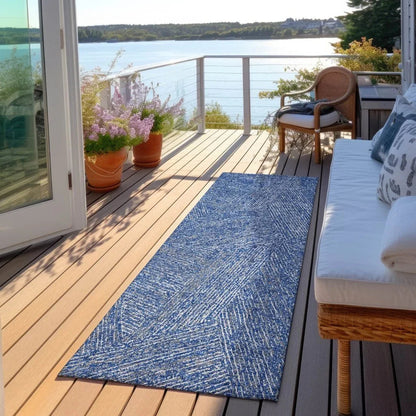 Terra Navy Washable Indoor-Outdoor Rug-Outdoor Rugs-LOOMLAN Rugs-LOOMLAN