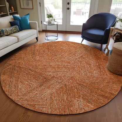 Terra Orange Washable Indoor-Outdoor Rug-Outdoor Rugs-LOOMLAN Rugs-LOOMLAN