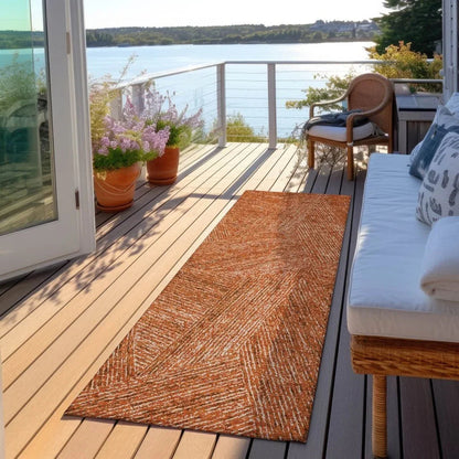 Terra Orange Washable Indoor-Outdoor Rug-Outdoor Rugs-LOOMLAN Rugs-LOOMLAN