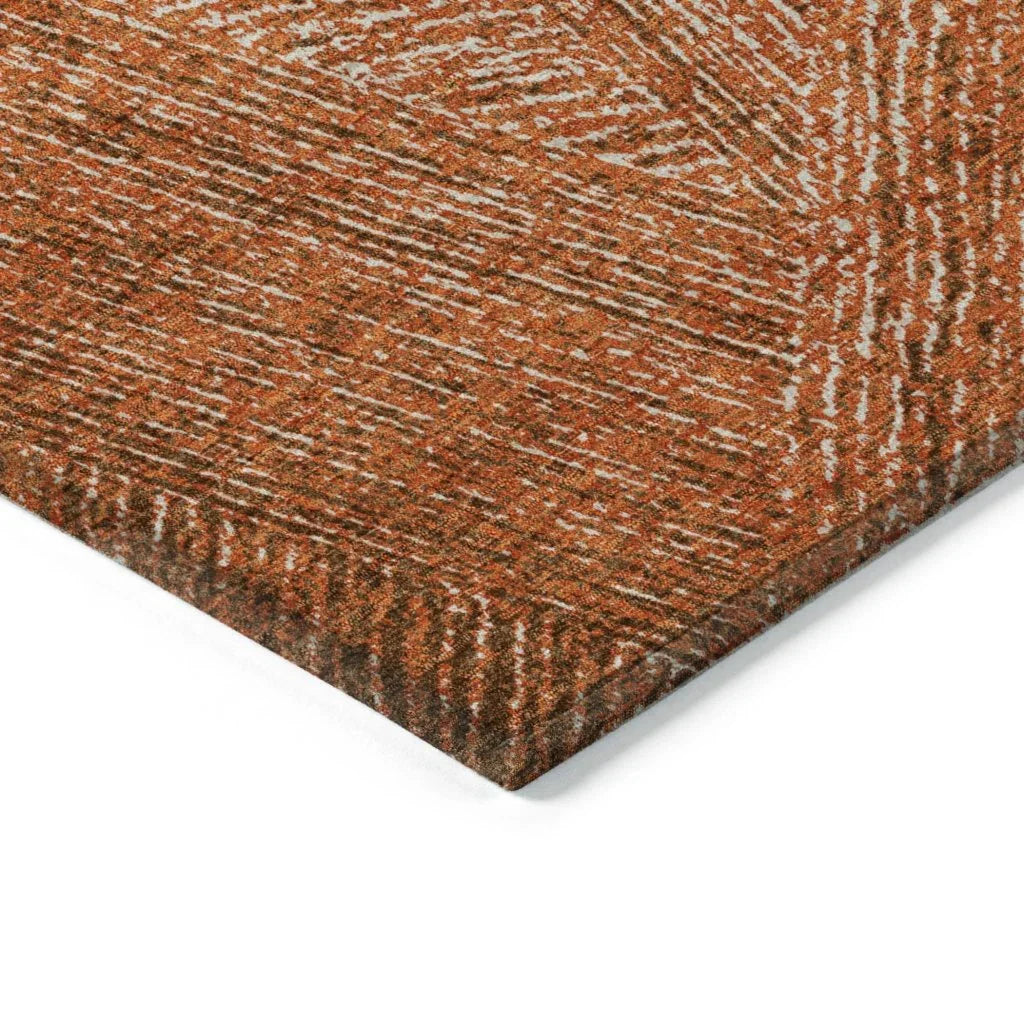 Terra Orange Washable Indoor-Outdoor Rug-Outdoor Rugs-LOOMLAN Rugs-LOOMLAN