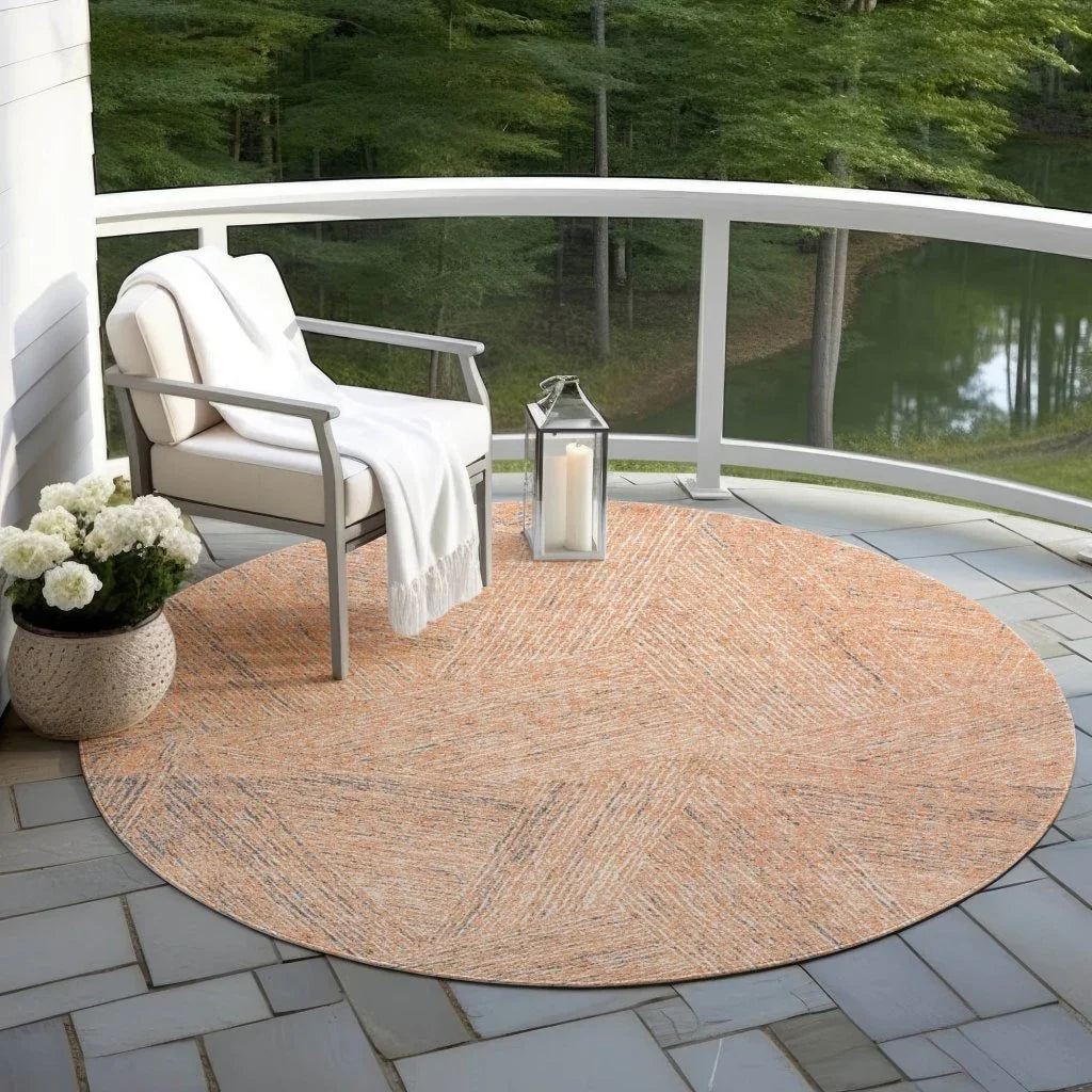 Terra Peach Washable Indoor-Outdoor Rug-Outdoor Rugs-LOOMLAN Rugs-LOOMLAN