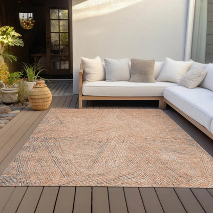 Terra Peach Washable Indoor-Outdoor Rug-Outdoor Rugs-LOOMLAN Rugs-LOOMLAN