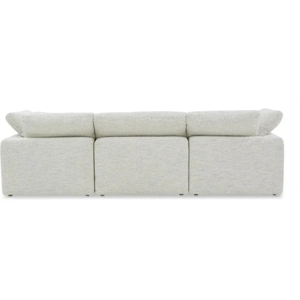 Terra Performance Fabric Fabric and Wood Off-White Modular Sofa-Modular Sofas-Moe's Home-LOOMLAN