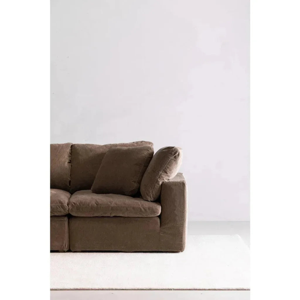 Terra Performance Fabric Green Corner Chair-Modular Sofas-Moe's Home-LOOMLAN