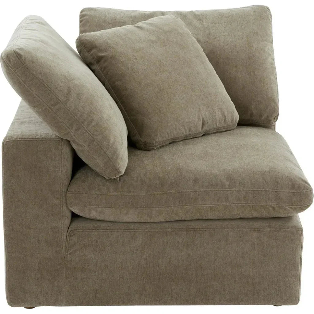 Terra Performance Fabric Green Corner Chair-Modular Sofas-Moe's Home-LOOMLAN