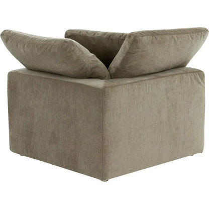 Terra Performance Fabric Green Corner Chair-Modular Sofas-Moe's Home-LOOMLAN