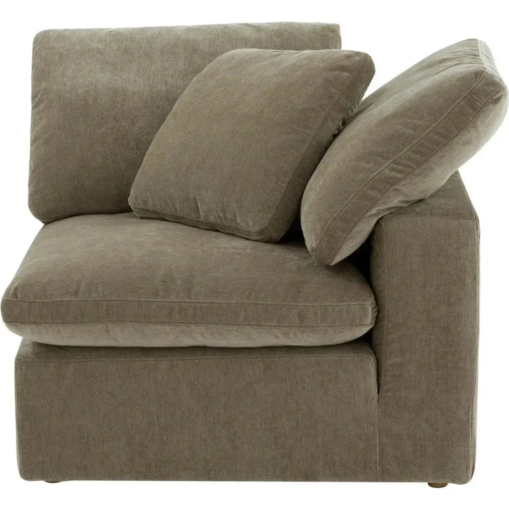 Terra Performance Fabric Green Corner Chair-Modular Sofas-Moe's Home-LOOMLAN