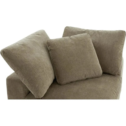 Terra Performance Fabric Green Corner Chair-Modular Sofas-Moe's Home-LOOMLAN