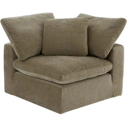 Terra Performance Fabric Green Corner Chair-Modular Sofas-Moe's Home-LOOMLAN