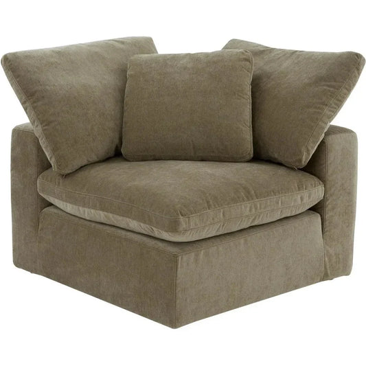 Terra Performance Fabric Green Corner Chair-Modular Sofas-Moe's Home-LOOMLAN
