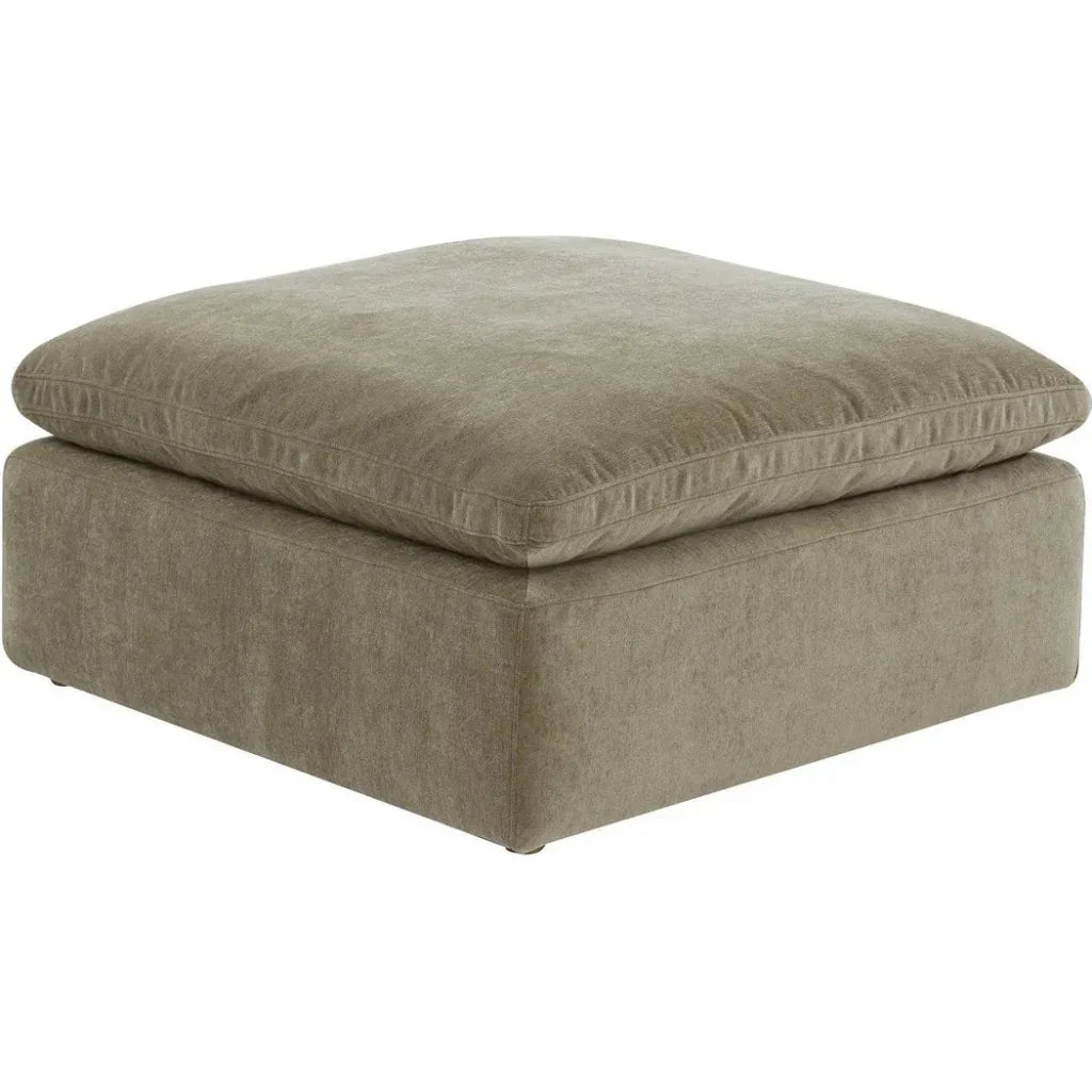Terra Performance Fabric Green Ottoman - LOOMLAN - Moe's Home - Ottomans