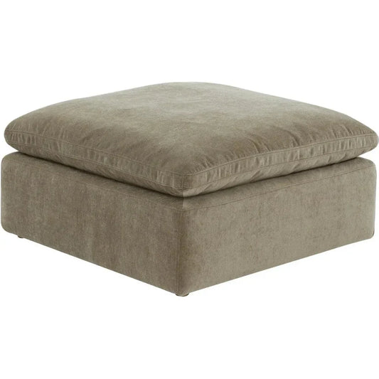 Terra Performance Fabric Green Ottoman - LOOMLAN - Moe's Home - Ottomans